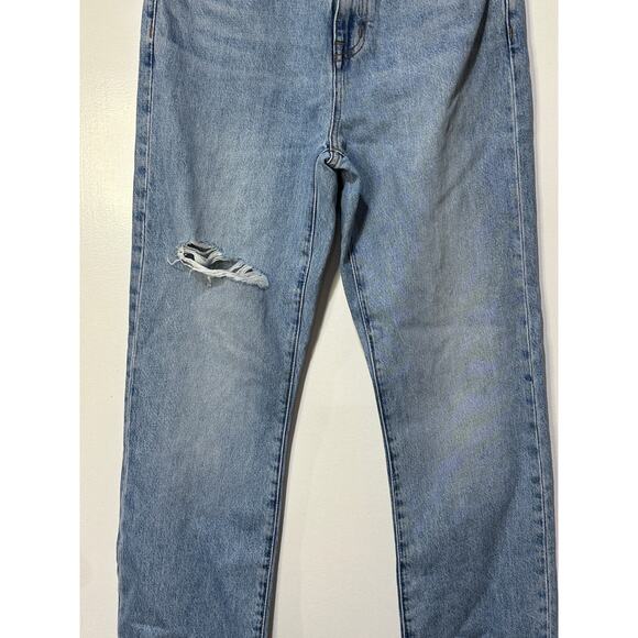 Madewell 90's Straight Leg High Rise Jeans Size 25 NWT Full Length Light Wash - Picture 3 of 11